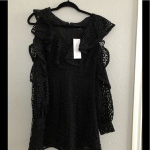 French Collection Massey ColdShoulderBlackDressNWT